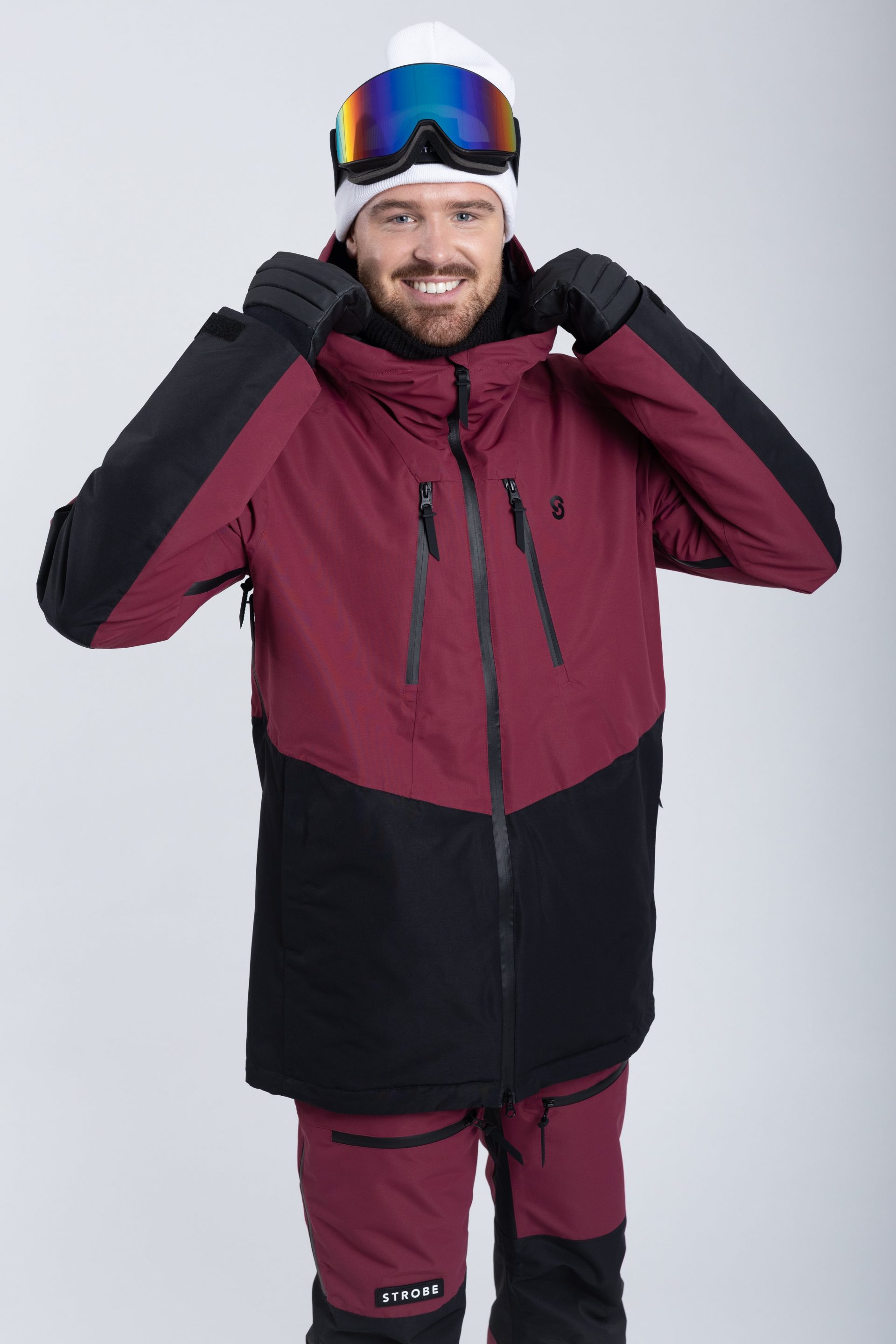 Lynx Skijacke Burgundy - Herren